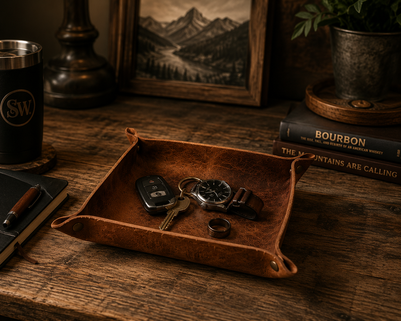 Leather Valet Tray