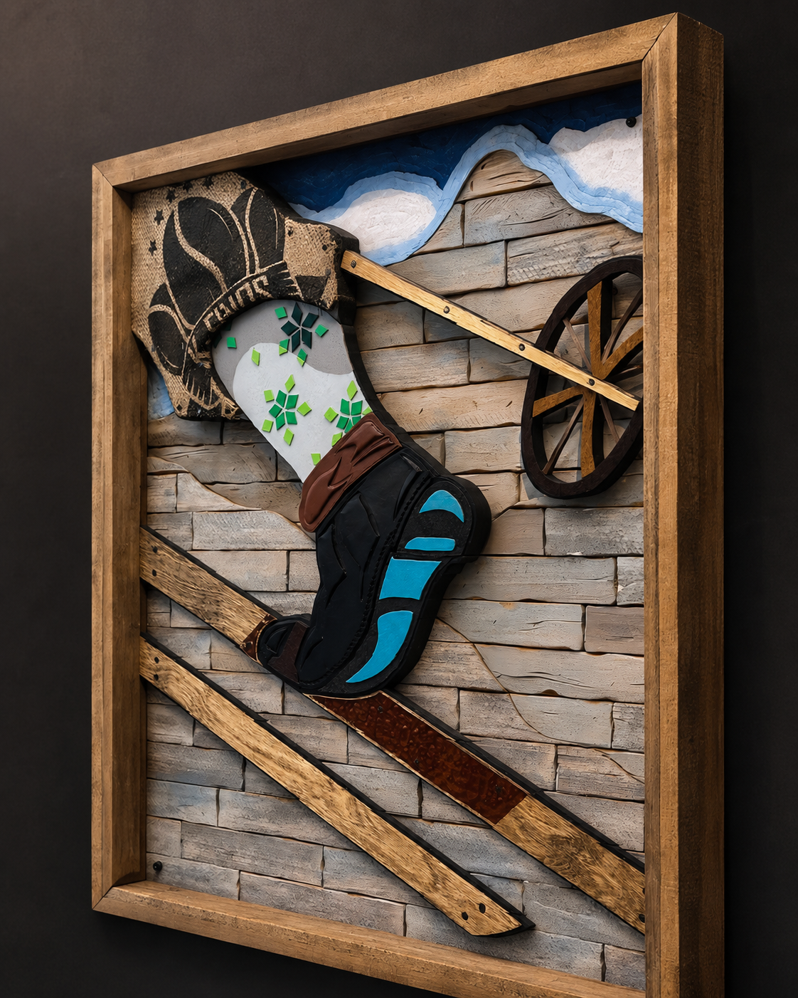 FIRST TRACKS- Original Mixed Media Art