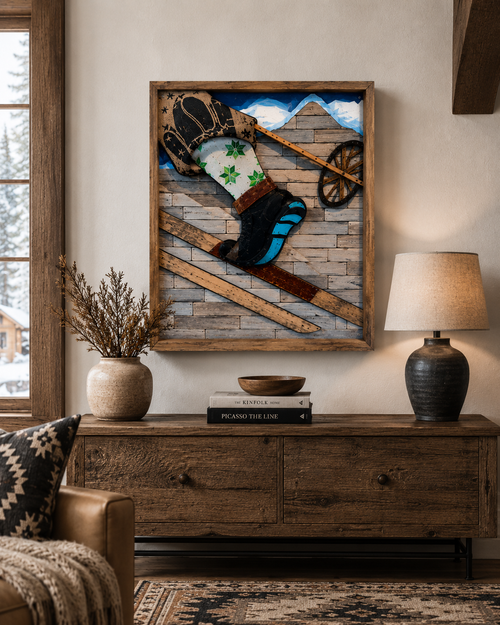 FIRST TRACKS- Original Mixed Media Art