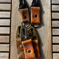 Reclaimed baseball glove leather key holder
handmade leather keychain with clip
vintage baseball leather key holder
rugged everyday carry leather keychain