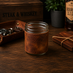 Hand-Stitched Bison Leather Mason Jar Whiskey Wrap Set of 2