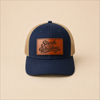 Steak & Whiskey Leather Patch Hat
