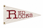 Red Rocks Colorado Pennant | Hand-Painted Canvas Flag