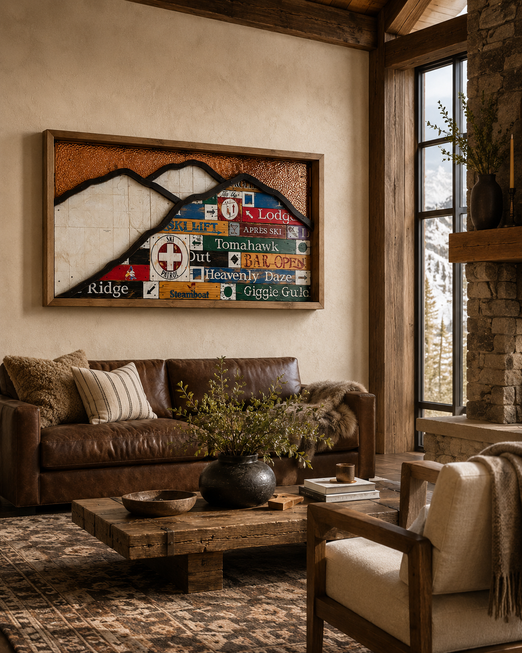 STEAMBOAT APRÈS SKI- Original Mixed Media Art